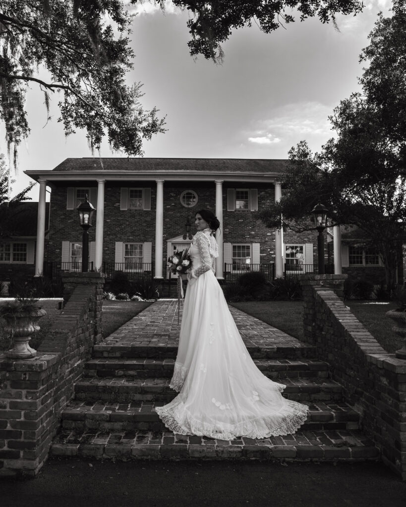 35mm film wedding photography from a vintage western wedding at The Colonial At Sunset in Central Florida.