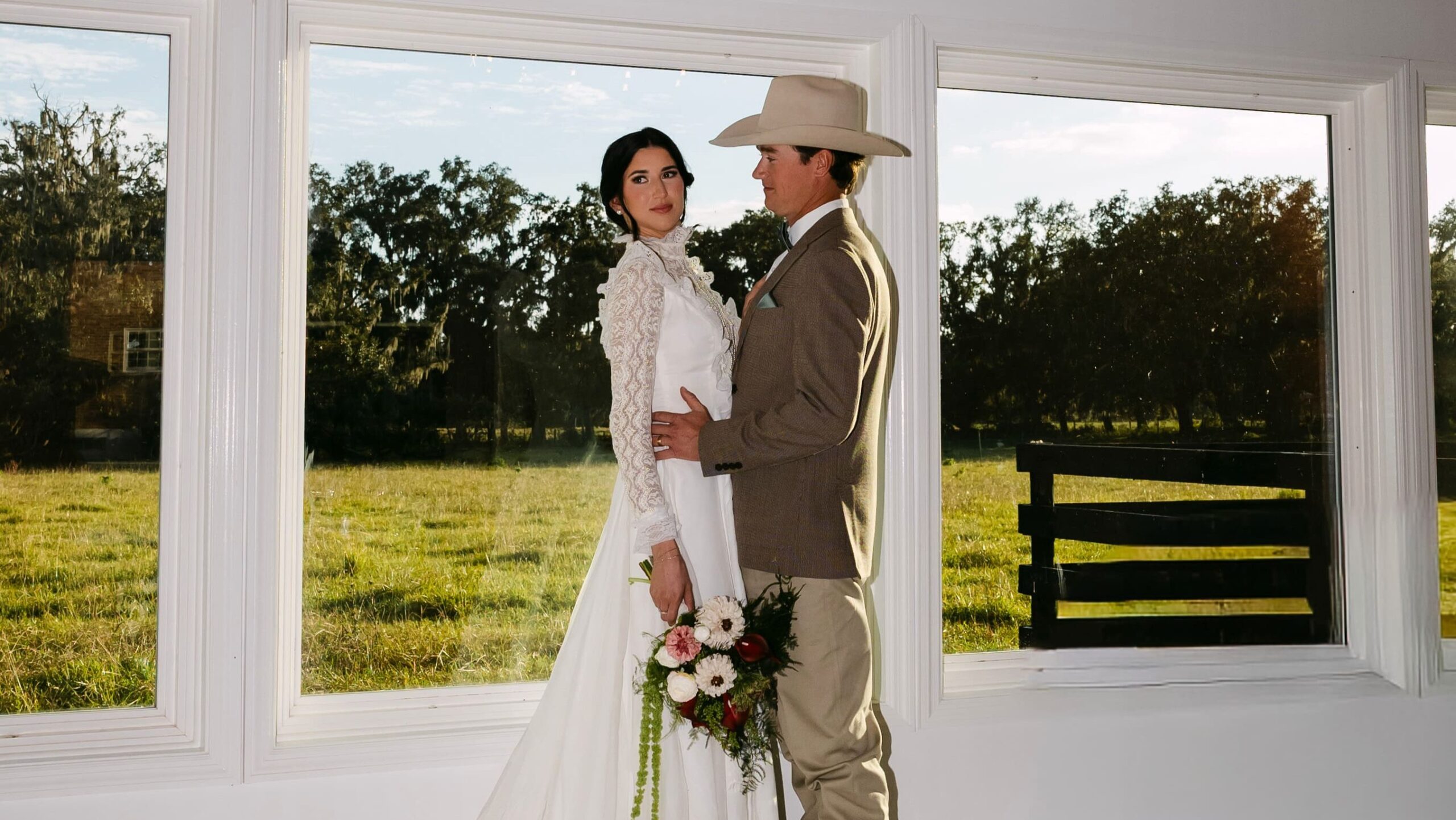 A fall western wedding at The Colonial At Sunset in Central Florida